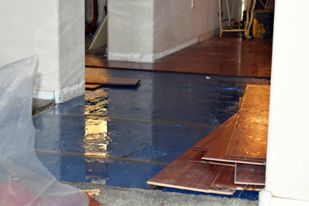 Professional Burst Pipe Cleanup technician working in Streeter, ND